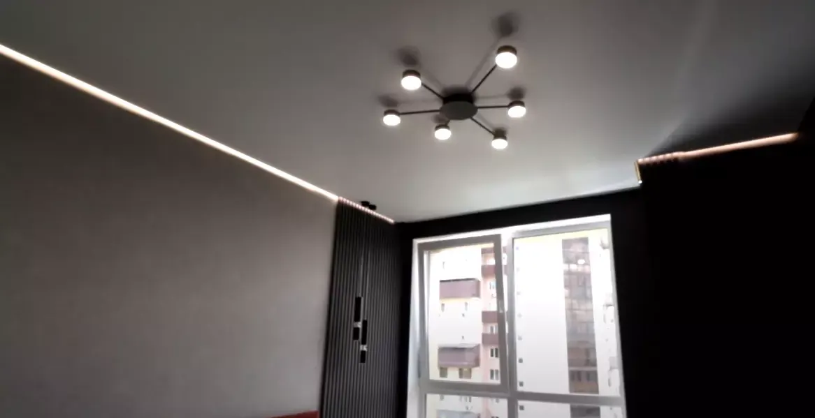 Натяжной потолок MSD Premium с подсветкой — Иркутск, Ржанова, 166/2, фото 1